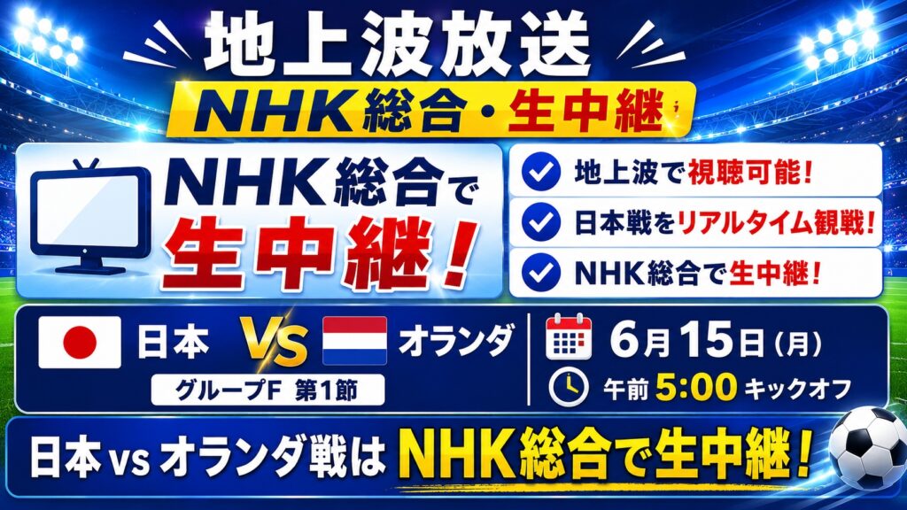 地上波放送(NHK総合・生中継確定)