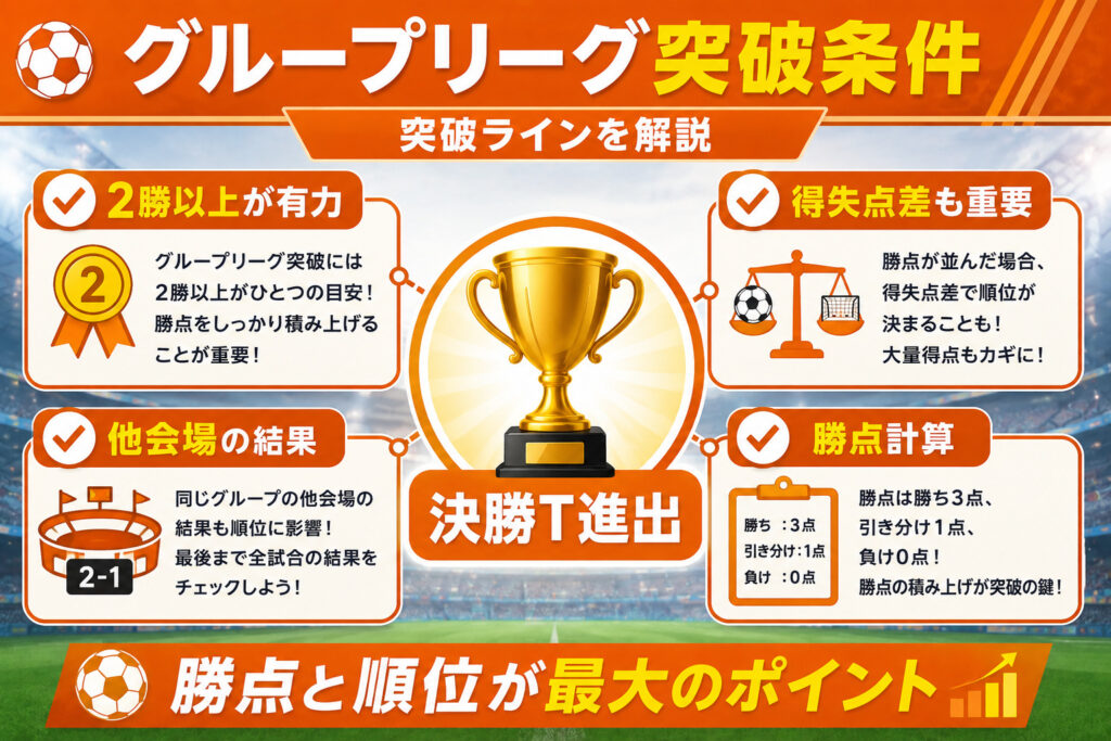 日本グループリーグ突破条件