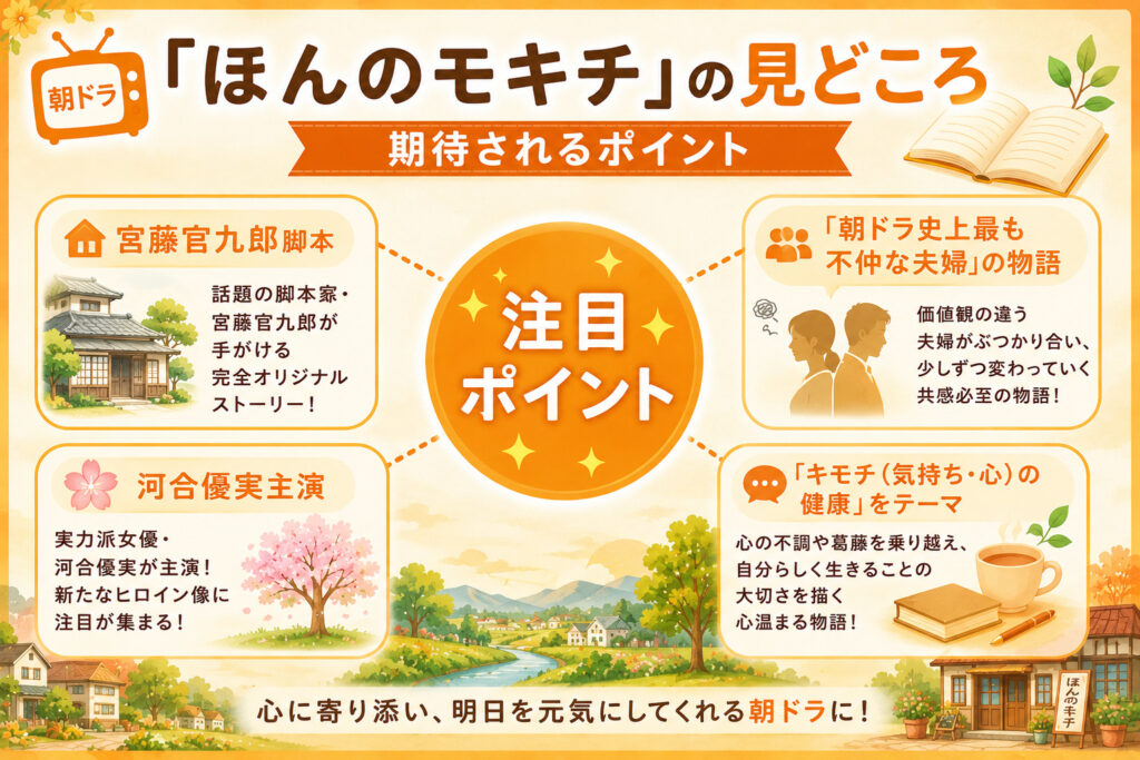 朝ドラほんのモキチ見どころポイント