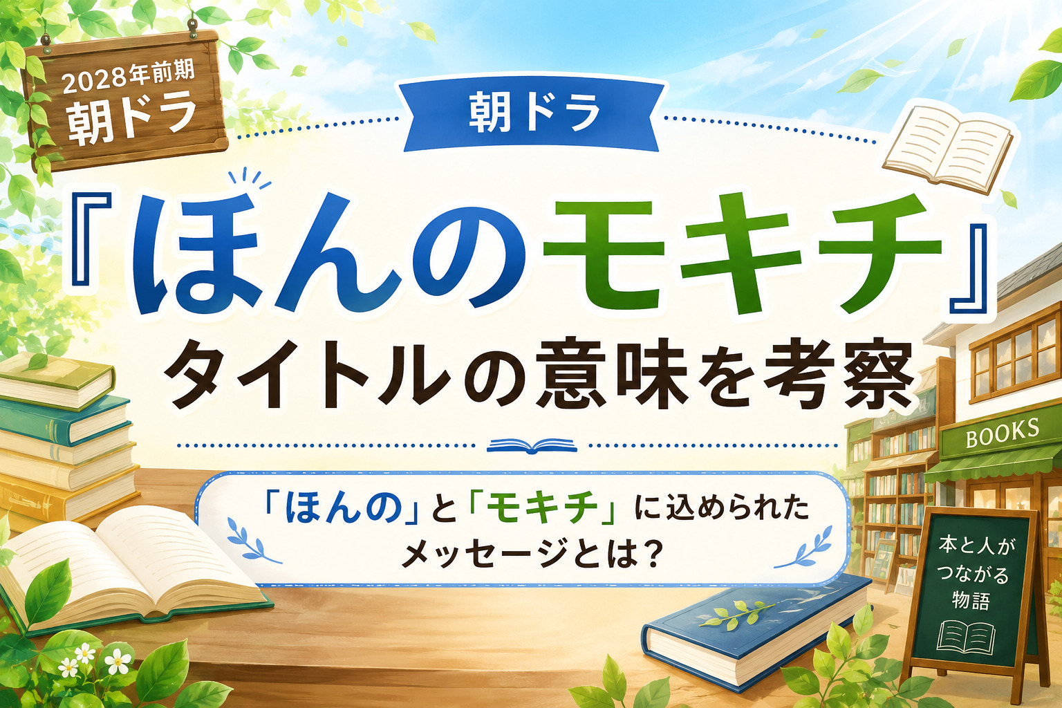 朝ドラ『ほんのモキチ』タイトル