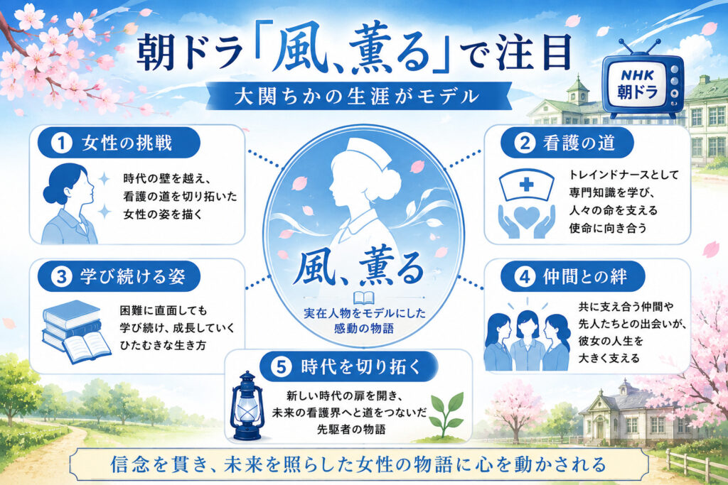 朝ドラでの描かれ方　風薫る
