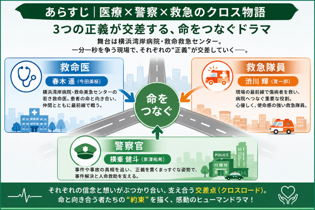 あらすじ|医療×警察×救急のクロス物語