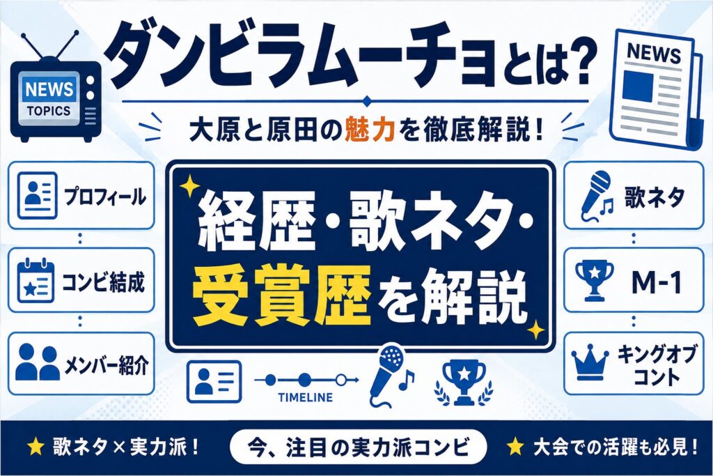 ダンビラムーチョとは？大原と原田の経歴・歌ネタ・受賞歴まとめ