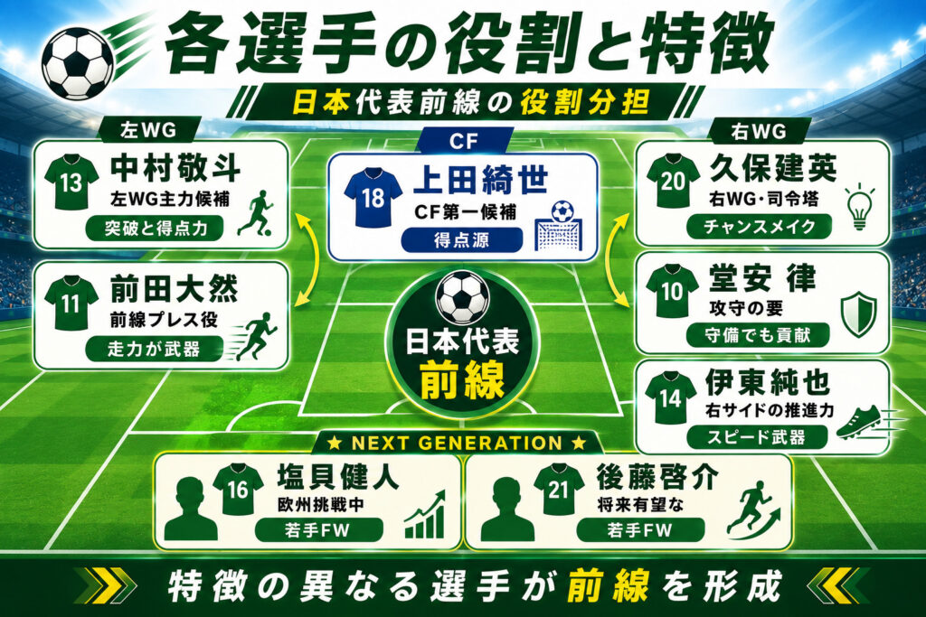 各選手の役割と特徴