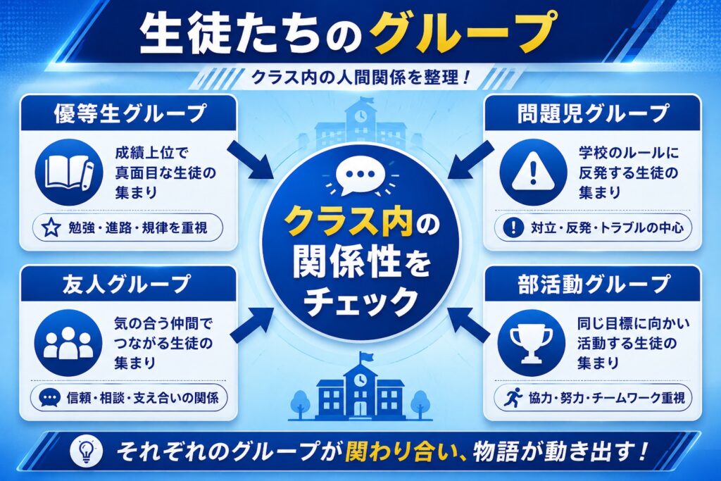 生徒たちのグループ