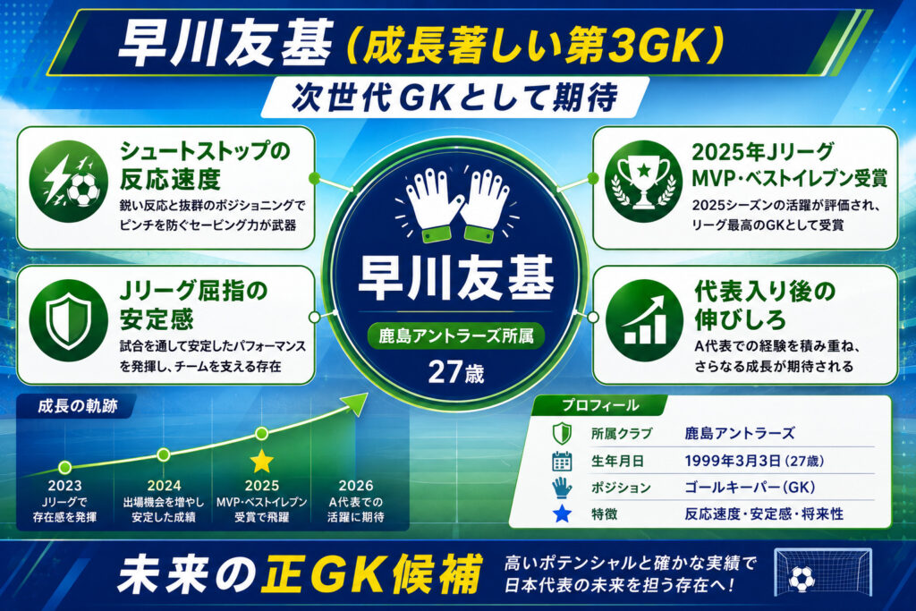 早川友基（2025年JリーグMVPの第3GK）