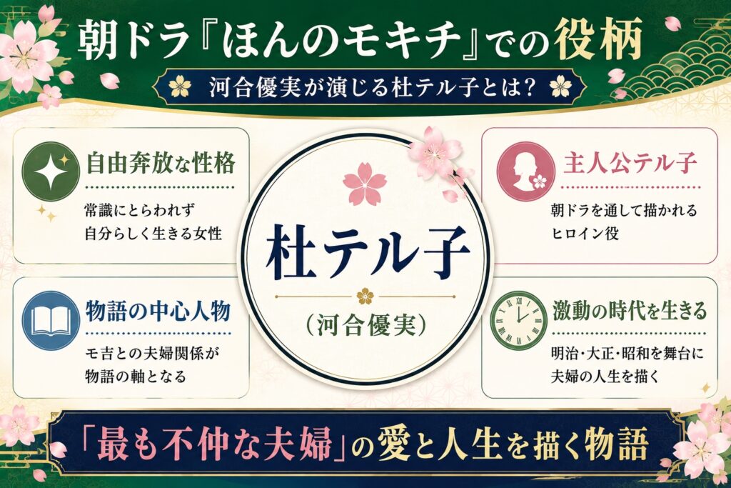 朝ドラほんのモキチでの役柄