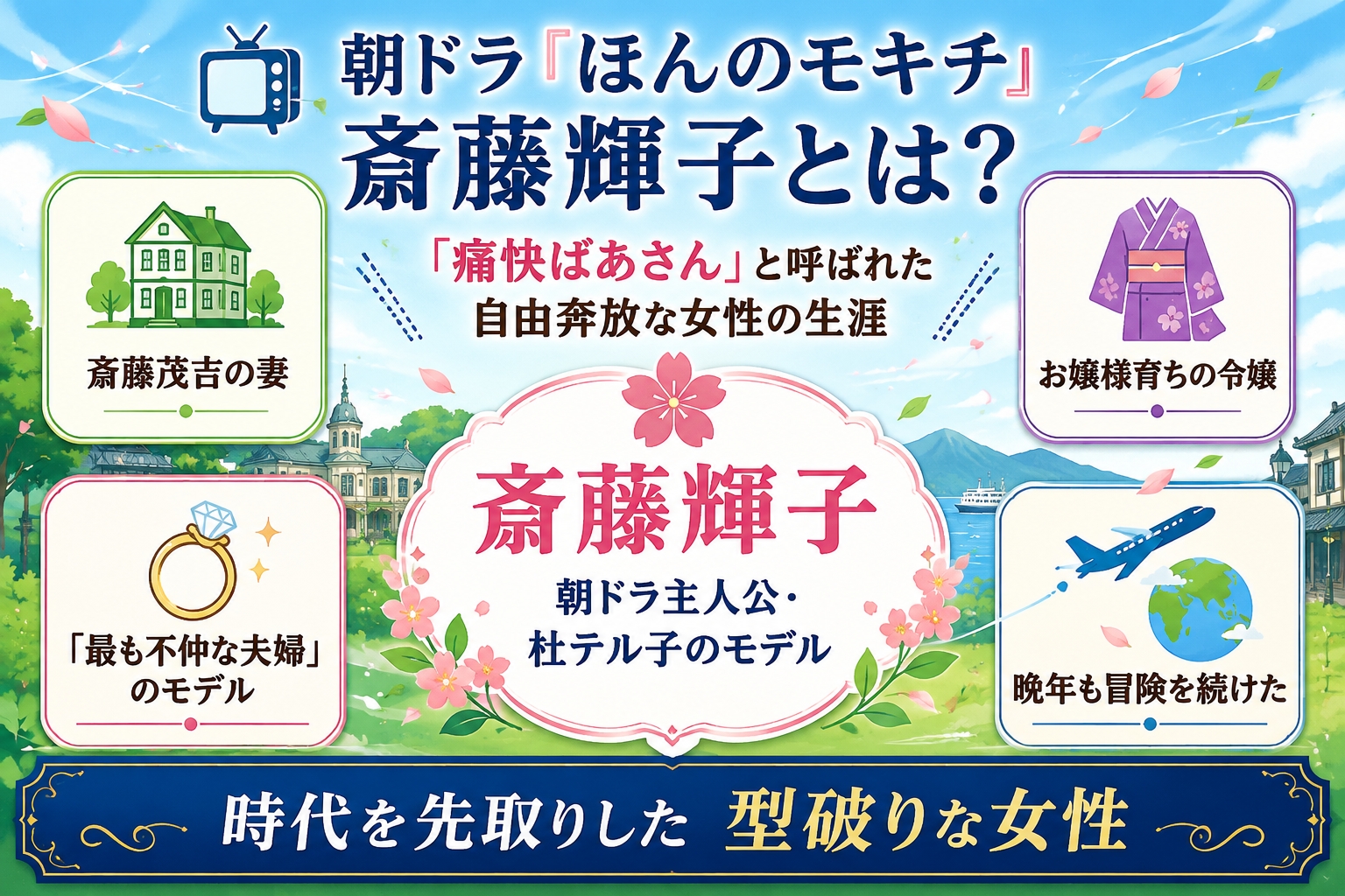 朝ドラほんのモキチ|斎藤輝子の生涯と痛快ばあさんの破天荒人生