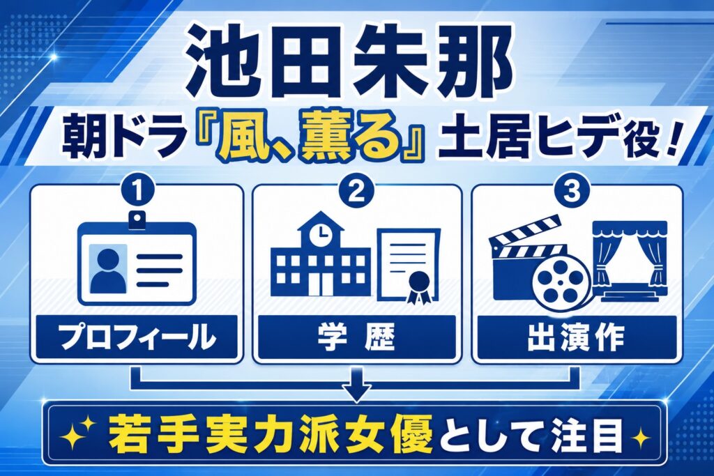 池田朱那は朝ドラ『風薫る』土居ヒデ役！プロフィール・学歴・出演作