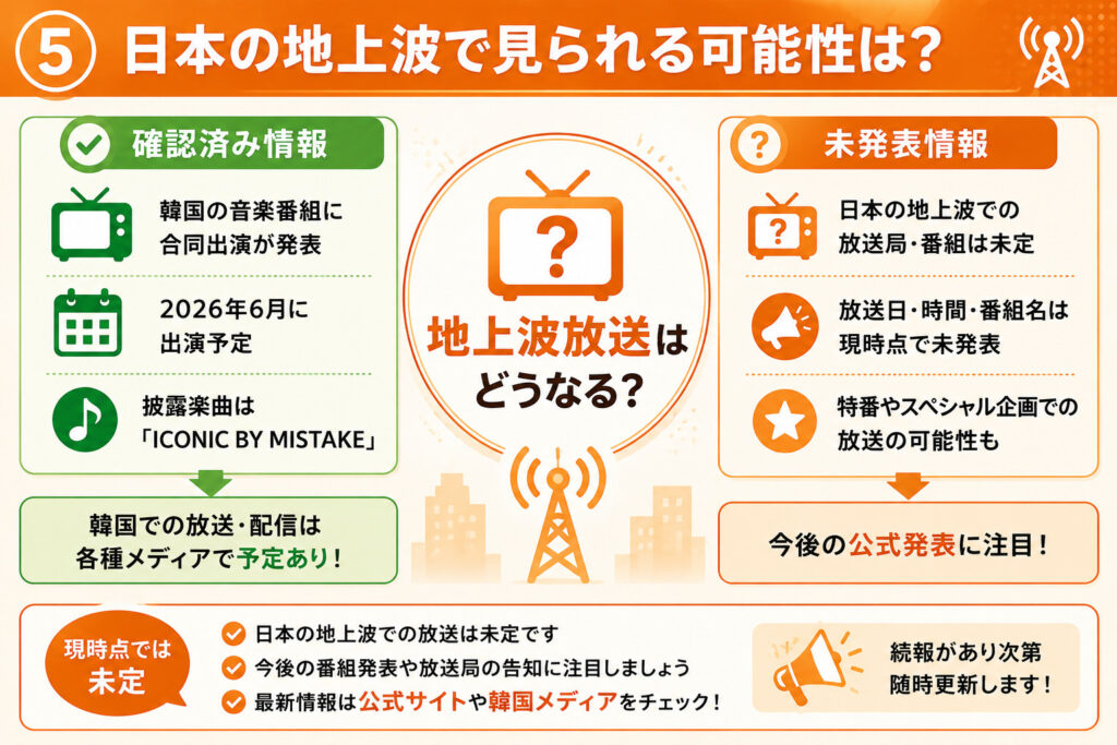 日本の地上波で見られる可能性は?