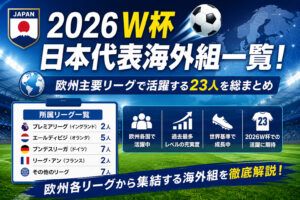 2026日本代表海外組一覧
