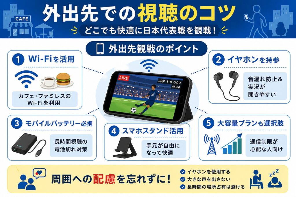 外出先での視聴のコツ