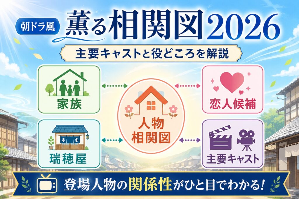 朝ドラ風薫る相関図2026｜主要キャストと役どころを一覧で解説