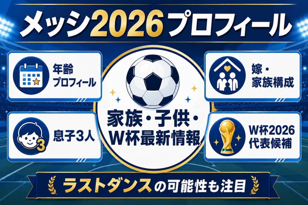 メッシ2026プロフィール！嫁・子供・W杯アルゼンチン代表を徹底解説