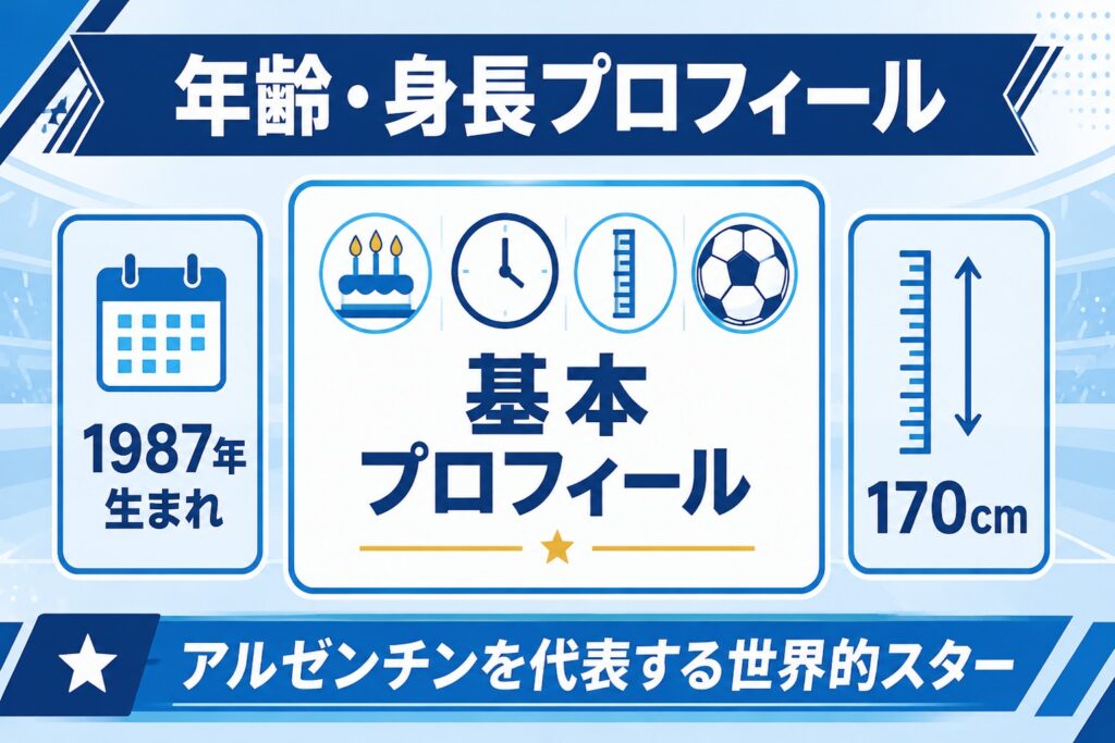 メッシのプロフィール｜年齢・身長