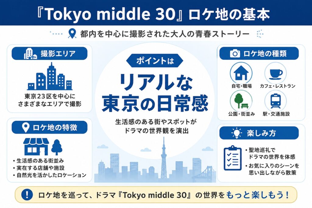 『Tokyo middle 30』ロケ地の基本