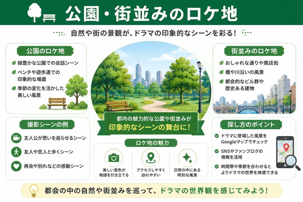 公園・街並みのロケ地