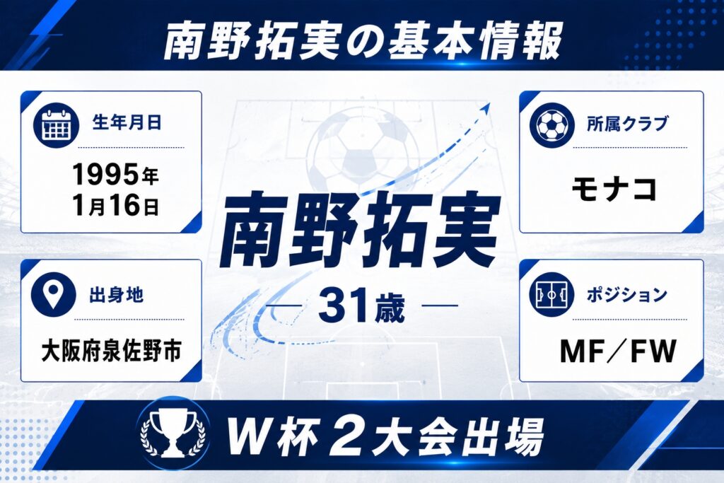 南野拓実の基本情報