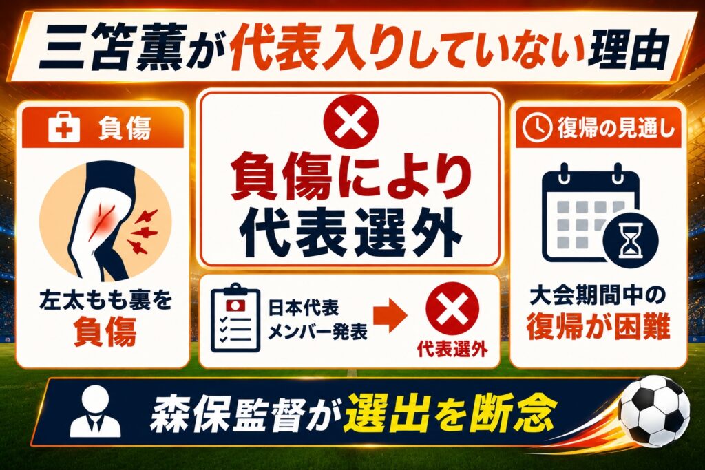 三笘薫が代表入りしていない理由
