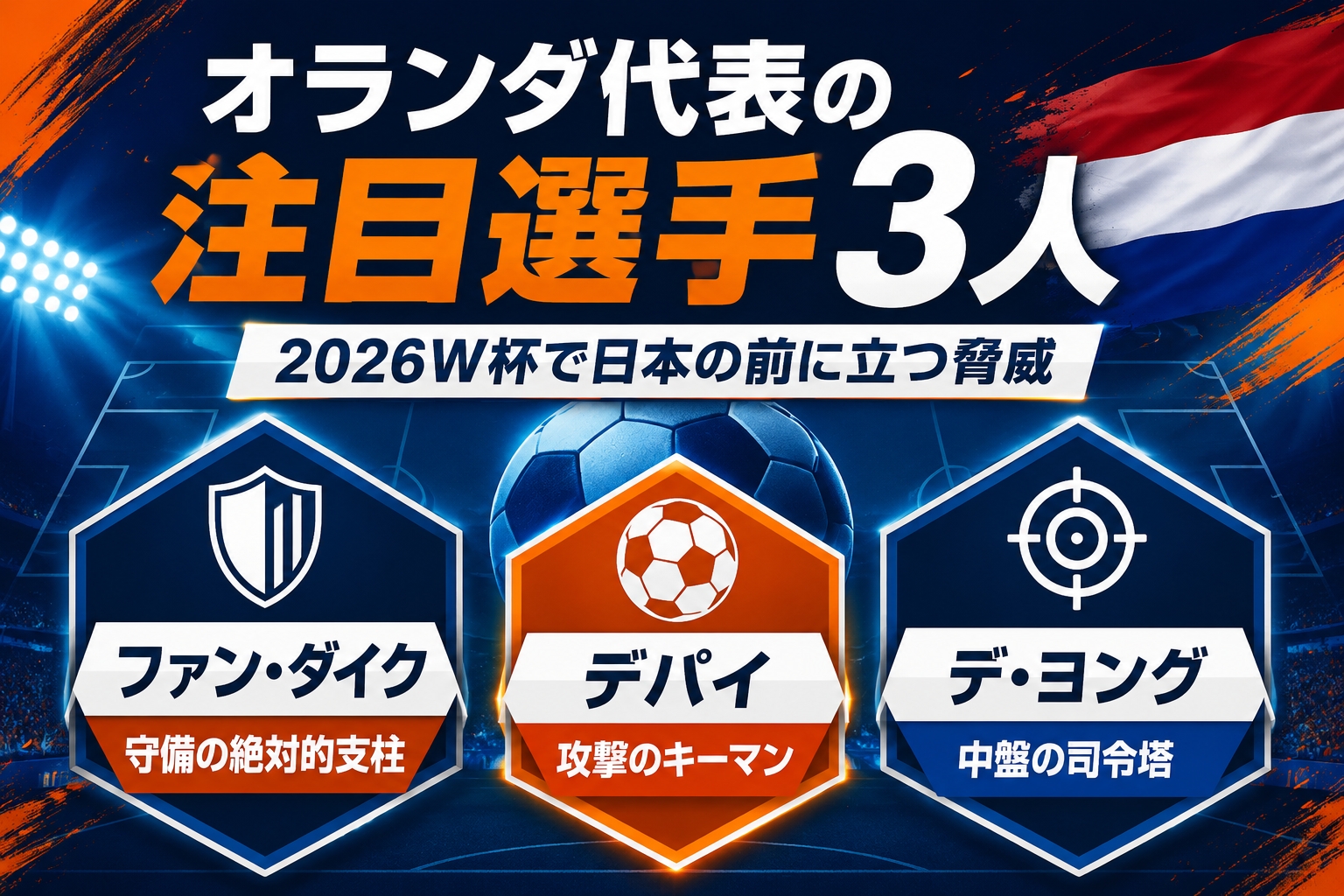 オランダ代表の注目選手3人|2026W杯で日本の前に立つ脅威