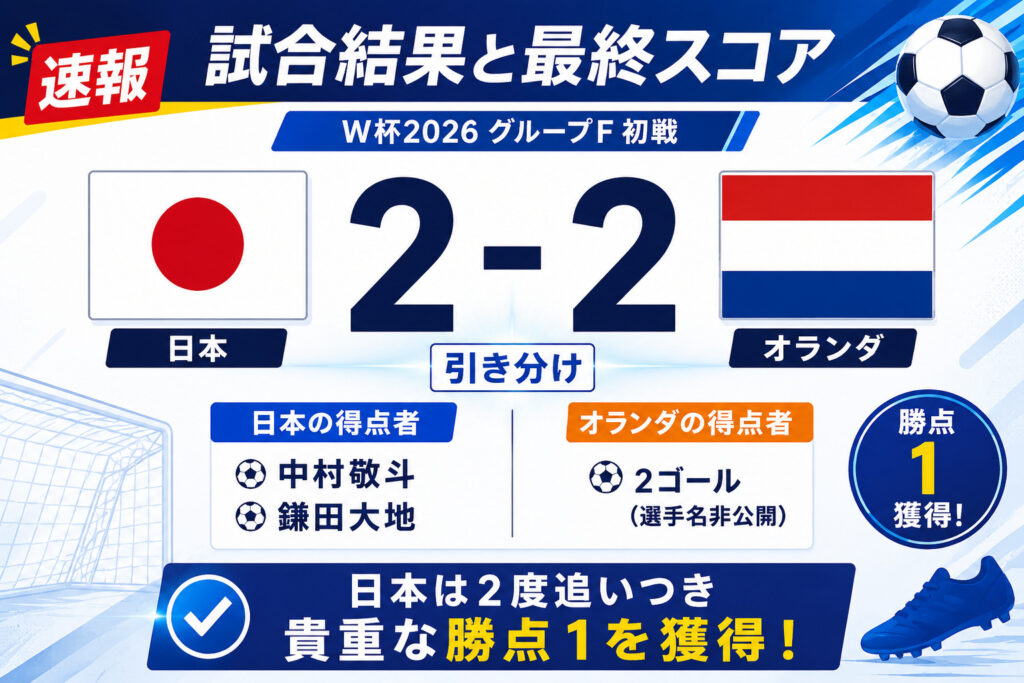 試合結果と最終スコア