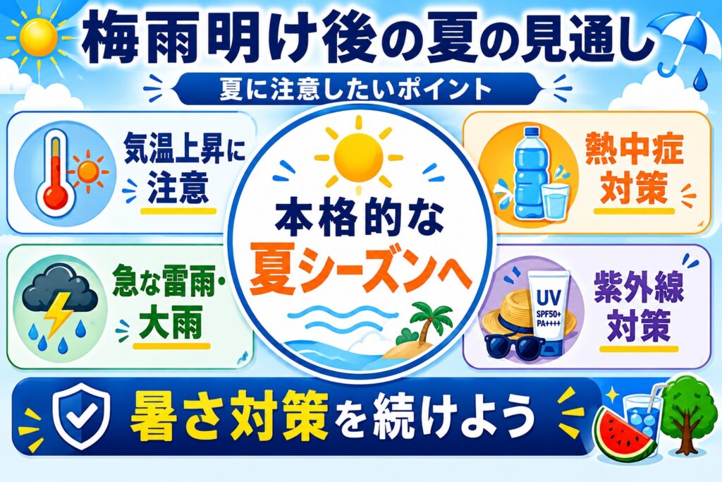 梅雨明け後の夏の見通し