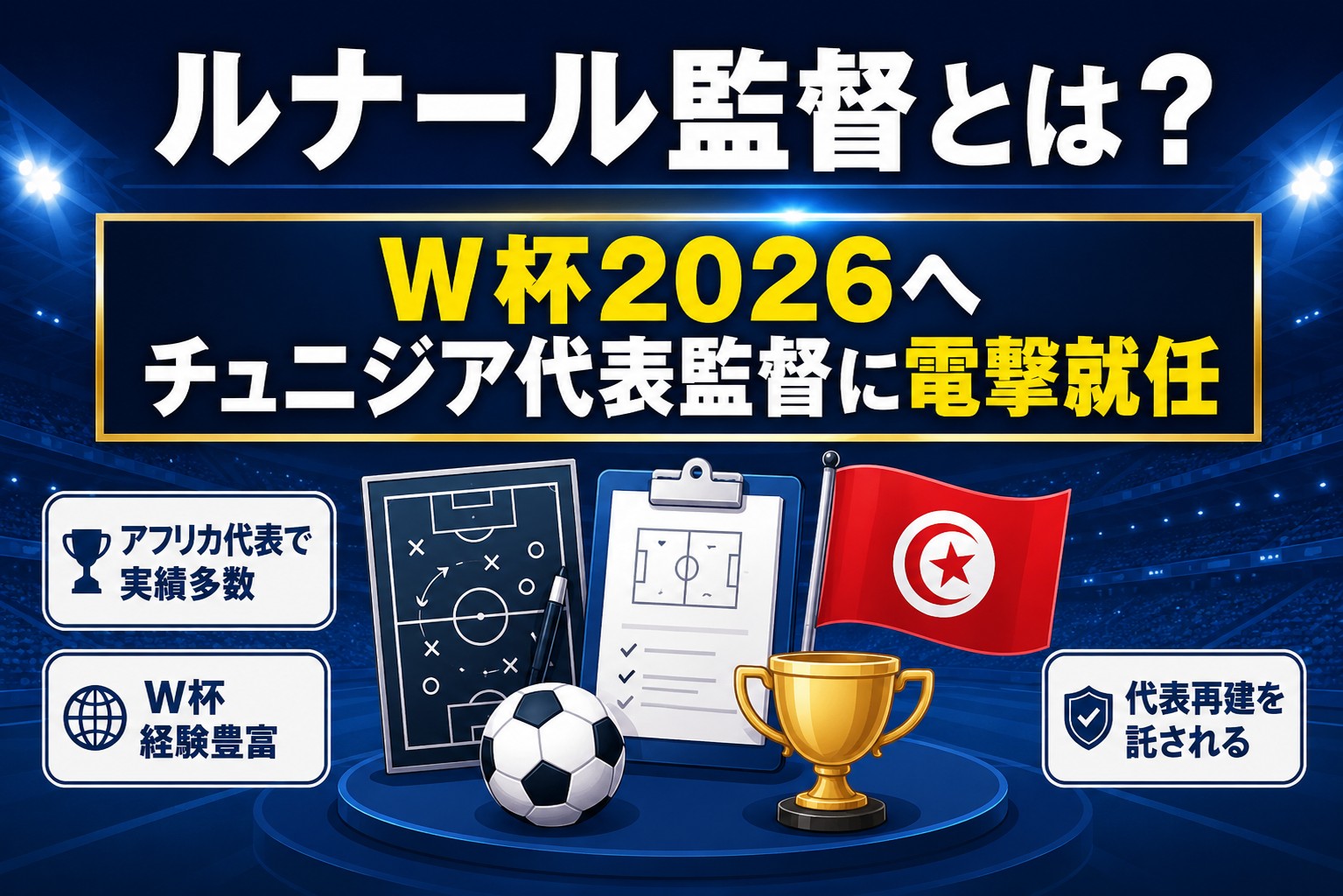 ルナール監督（チュニジア）とは？W杯2026電撃就任の経緯と経歴まとめ