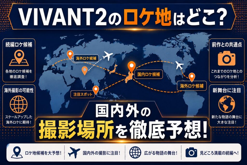 VIVANT2のロケ地はどこ？2026年版・撮影場所を国内外まとめて解説
