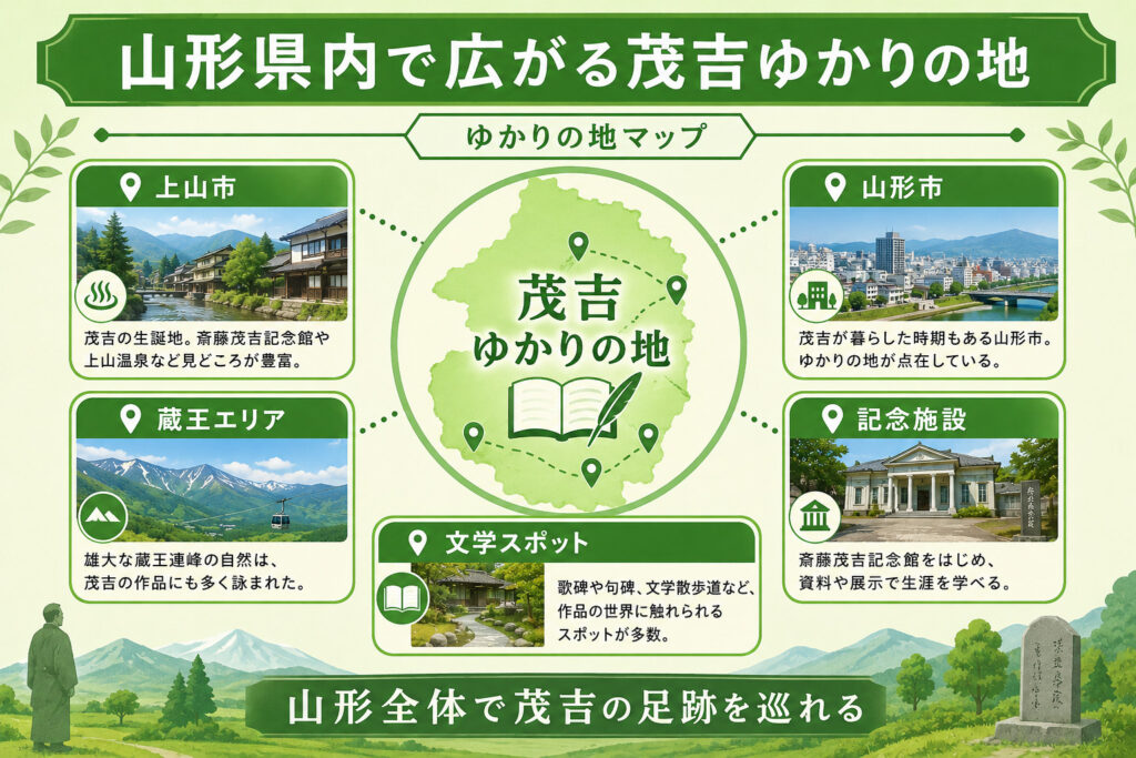 山形県内で広がる「茂吉ゆかりの地」