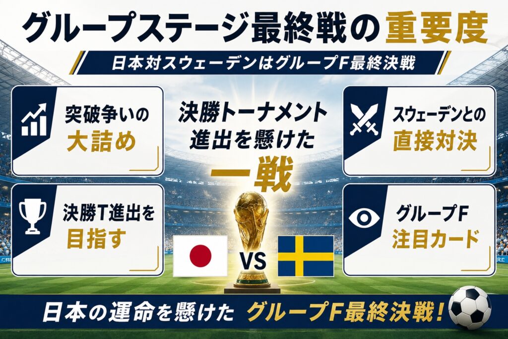 グループステージ最終戦の重要度