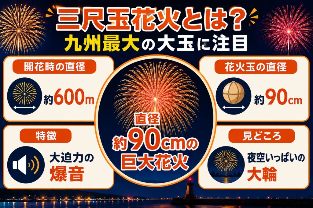 三尺玉花火とは？九州最大の大玉に注目