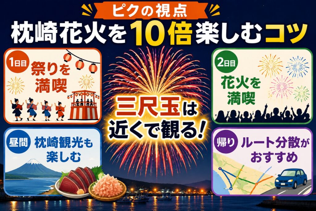 ピクの視点｜枕崎花火を10倍楽しむコツ