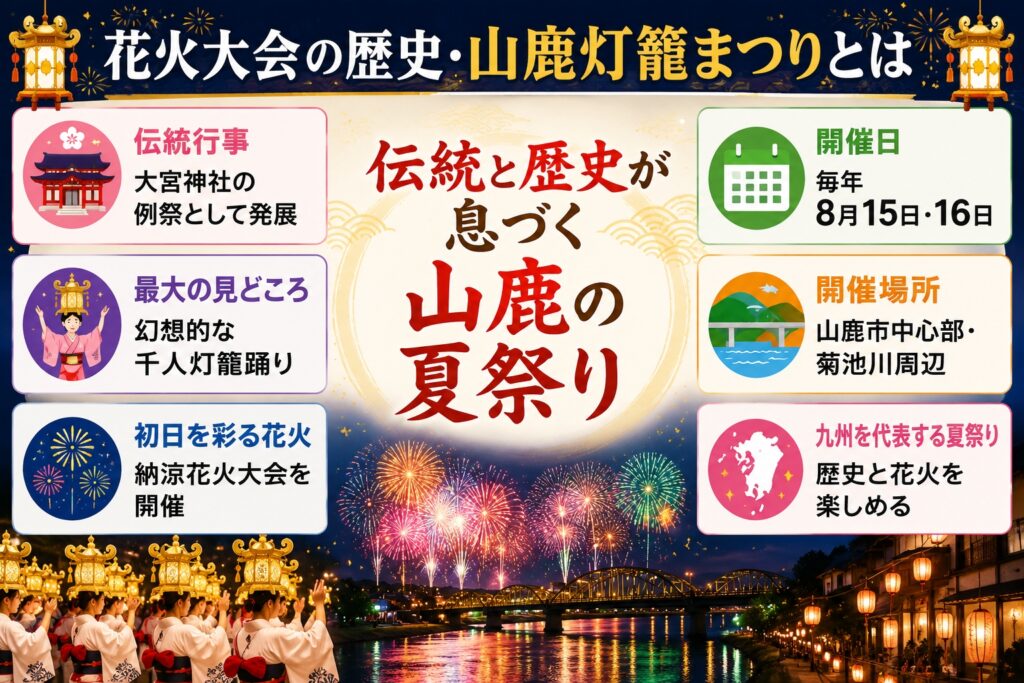 花火大会の歴史・山鹿灯籠まつりとは