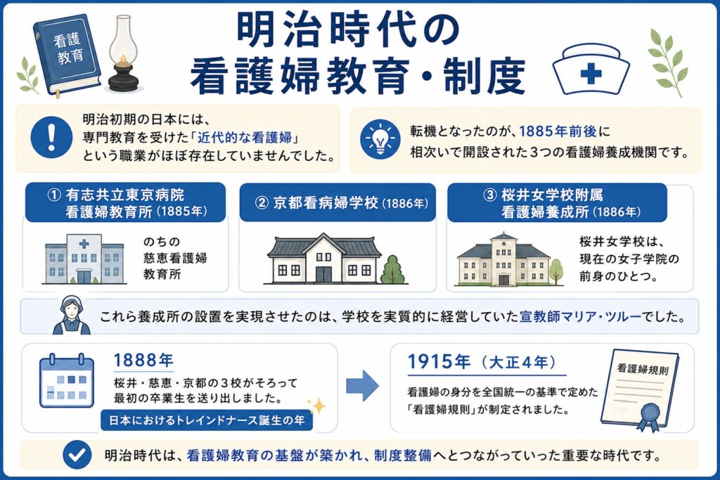 明治時代の看護婦教育・制度