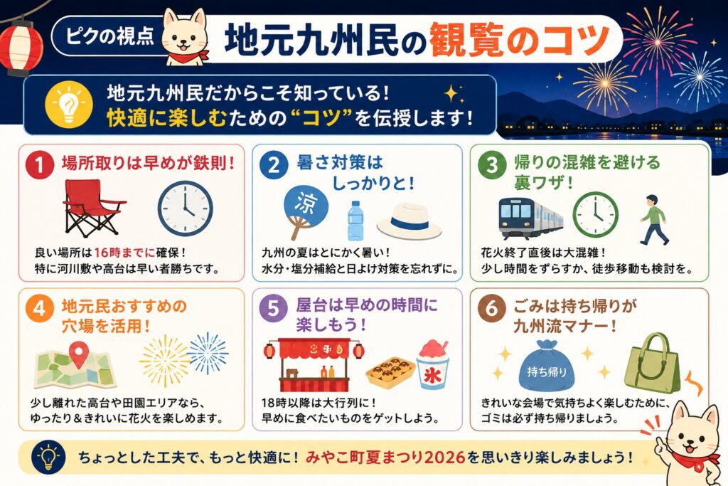 ピクの視点|地元九州民の観覧のコツ