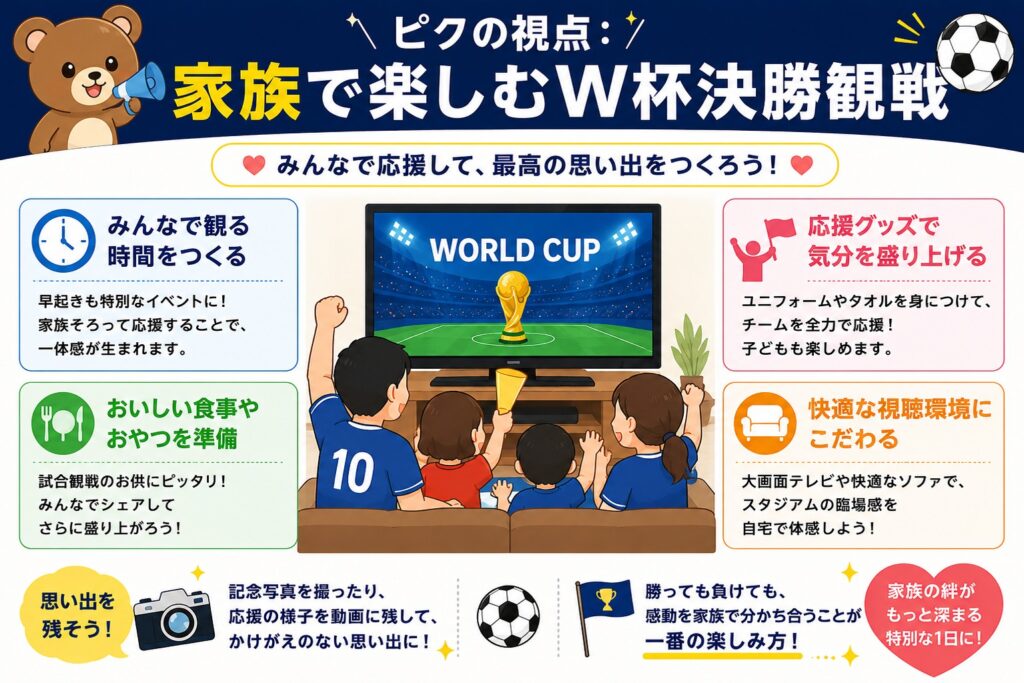 ピクの視点：家族で楽しむW杯決勝観戦