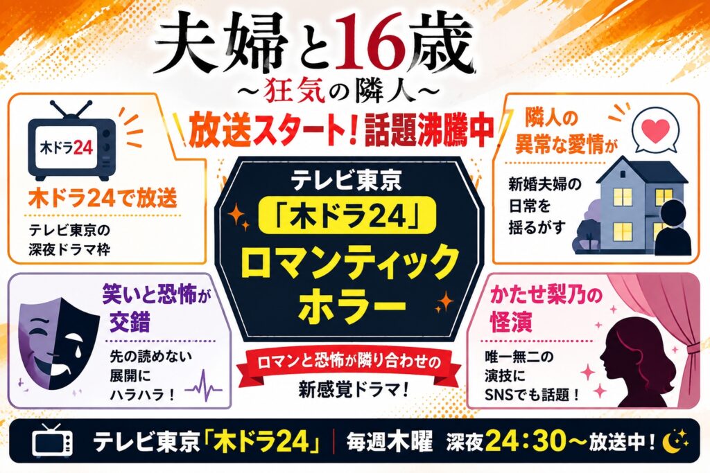 夫婦と16歳〜狂気の隣人〜 放送スタート！話題沸騰中