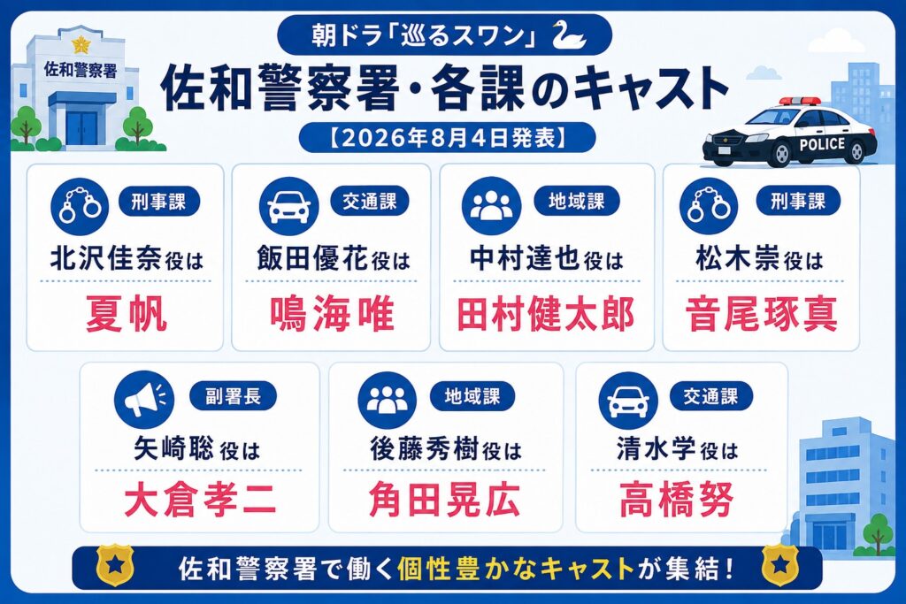 佐和警察署・各課のキャスト【2026年8月4日発表】