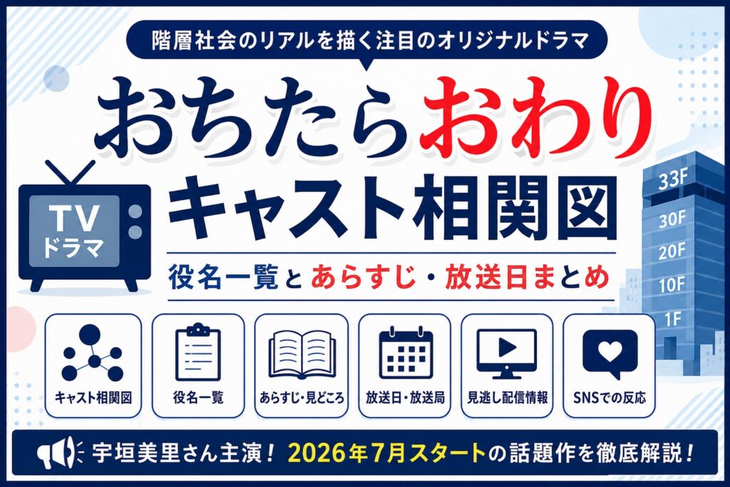 おちたらおわり キャスト相関図｜役名一覧とあらすじ・放送日まとめ
